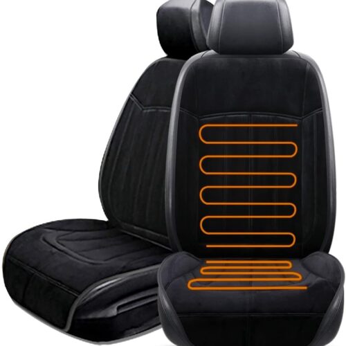 Velour car seat cushion for full back and seat, driver side.