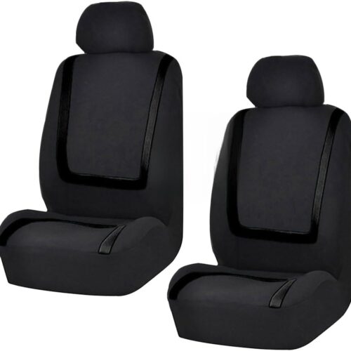 Breathable seat covers with anti-slip design, airbag compatible.