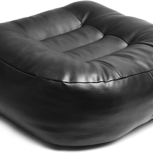 Super thick leather car seat cushion with breathable cover, handle and buckle, for trucks, SUVs, office.