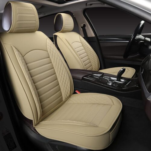 5-seat full set waterproof leather car seat covers with anti-slip cushion.