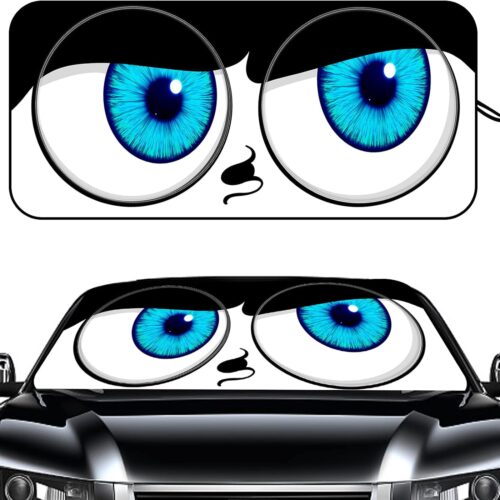 Windshield sun shade for sedans, front sun visor protector.